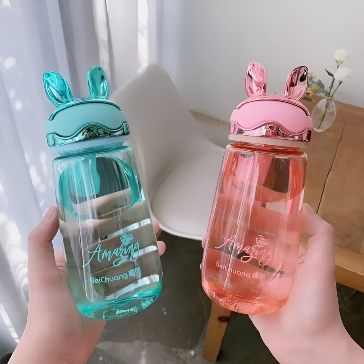 Bunny shop water bottle