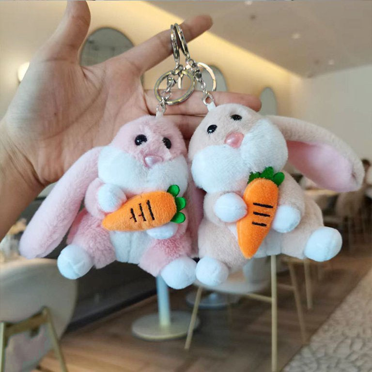 stuffed bunny keychain