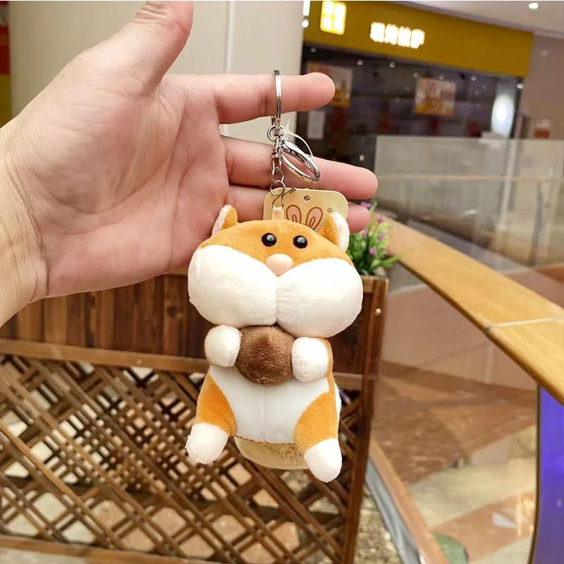 Lovely Plush Stuffed Squirrel high quality Keychain