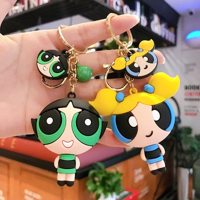 STL file 5 Keychain Powerpuff Girls・Model to download and 3D