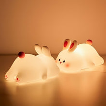 Load image into Gallery viewer, Big Face Rabbit Silicone Night Light - Tinyminymo
