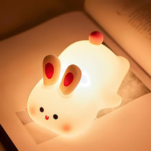 Load image into Gallery viewer, Big Face Rabbit Silicone Night Light - Tinyminymo
