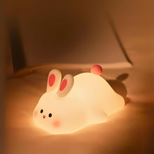 Load image into Gallery viewer, Big Face Rabbit Silicone Night Light - Tinyminymo
