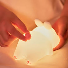 Load image into Gallery viewer, Big Face Rabbit Silicone Night Light - Tinyminymo
