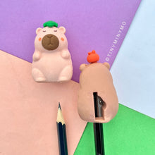 Load image into Gallery viewer, Capybara Sharpener Cum Eraser - Tinyminymo
