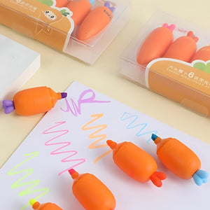Carrot Shaped Highlighter Set - Tinyminymo