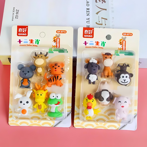 Chinese Zodiac Eraser Set - Tinyminymo