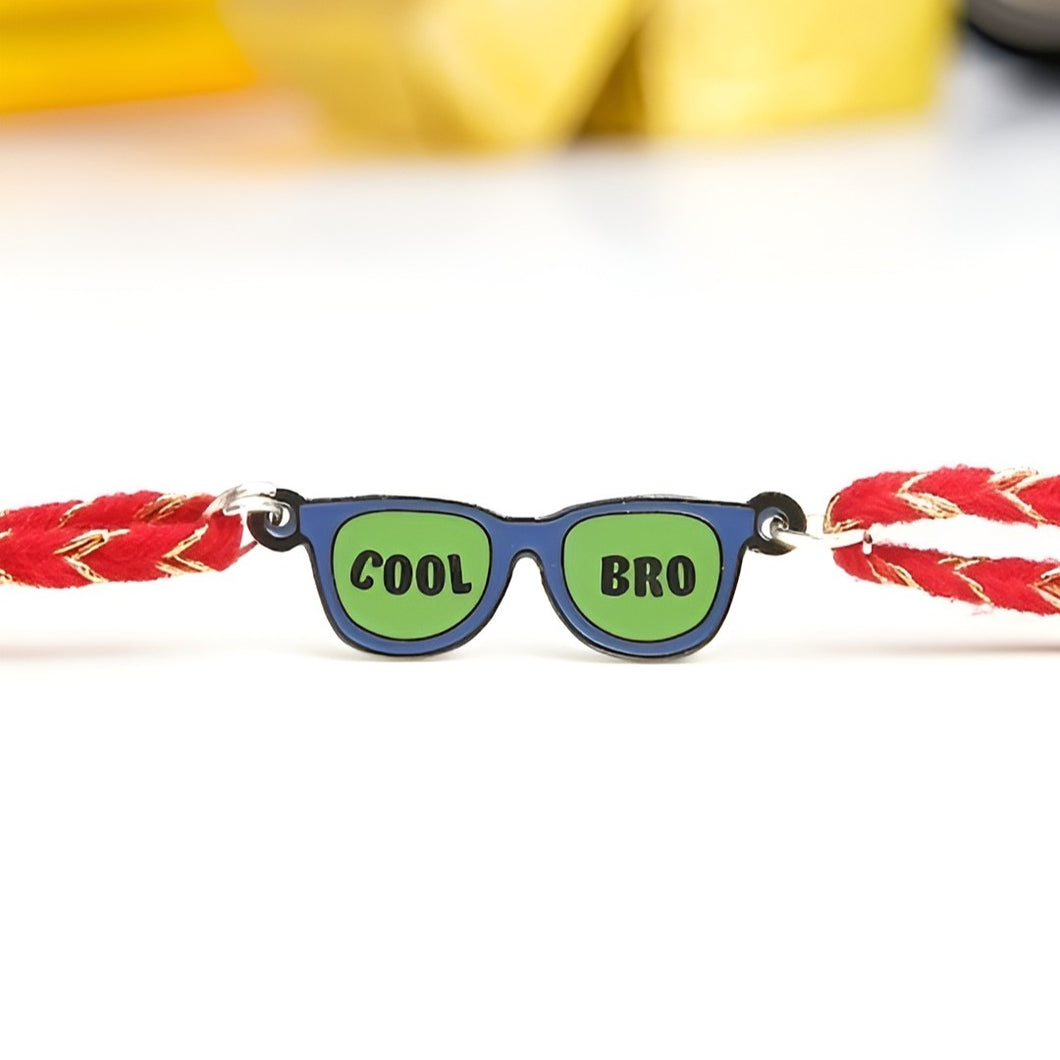 Cool Bro Glasses Metal Rakhi - Tinyminymo