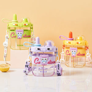 Cute Cartoon Dual Water Bottle - Tinyminymo