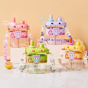 Cute Cartoon Dual Water Bottle - Tinyminymo