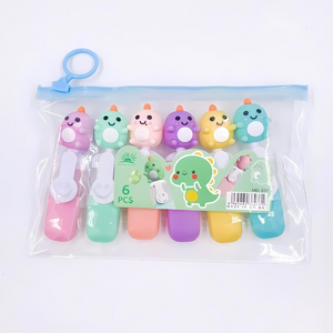 Cute Dino Highlighters - Set of 6 - Tinyminymo