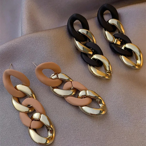 Dual Color Chain Style Earring - Tinyminymo