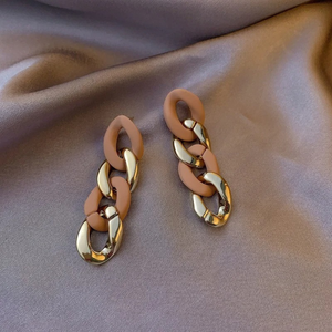 Dual Color Chain Style Earring - Tinyminymo