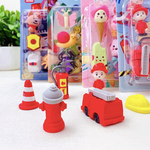 Fire Fighter Eraser Set - Tinyminymo