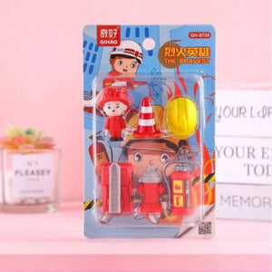 Fire Fighter Eraser Set - Tinyminymo