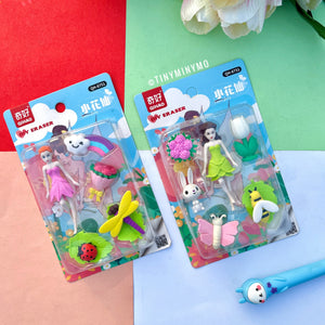 Flower Fairy Eraser Set - Tinyminymo