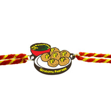 Load image into Gallery viewer, Golgappa Partner Metal Rakhi - Tinyminymo
