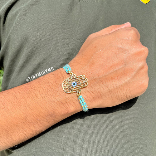 Hamsa Hand Metal Rakhi -Tinyminymo