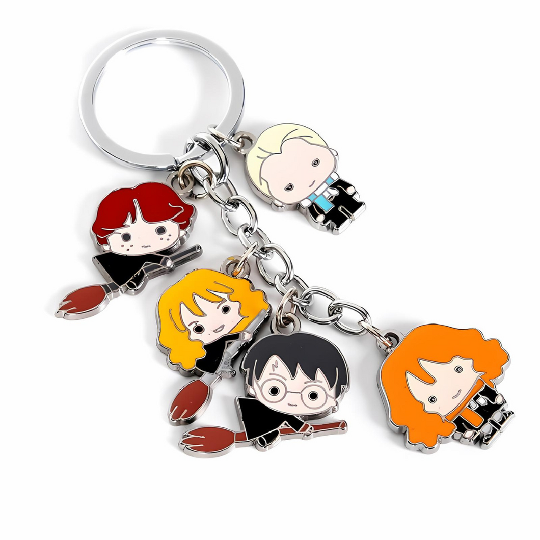 Harry Potter Multi Charm Metal Keychain - Tinyminymo