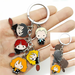 Harry Potter Multi Charm Metal Keychain - Tinyminymo