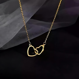 Interlocked Heart Pendant Necklace - Tinyminymo