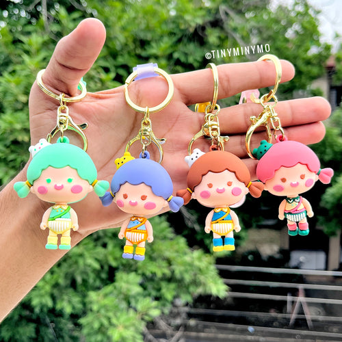 Kawaii Girl 3D Keychain - Tinyminymo