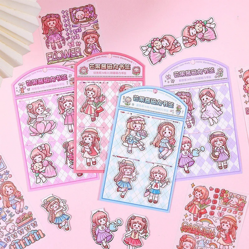 Kawaii Girl Magnetic Bookmark - Tinyminymo