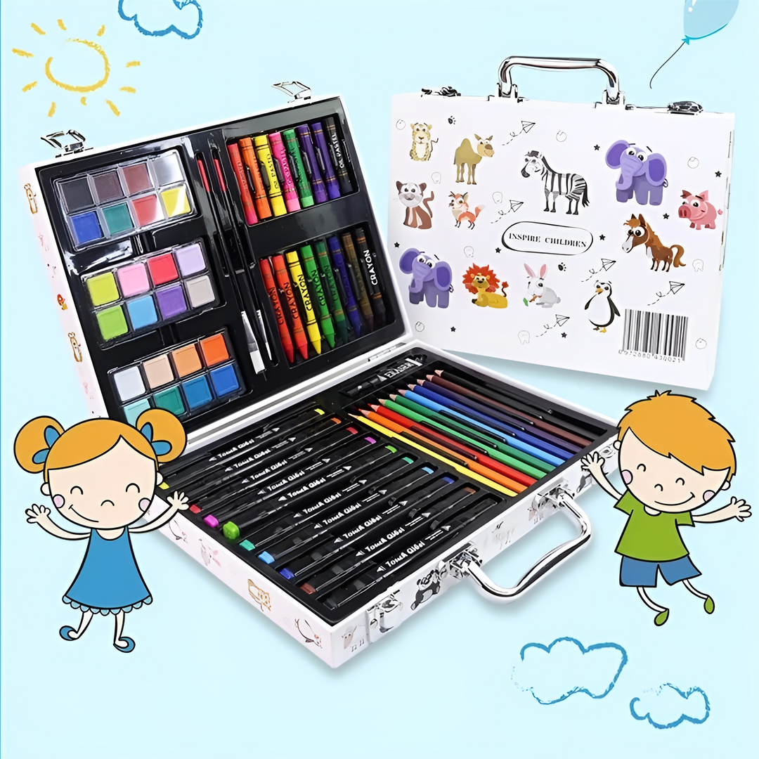 Suitcase Colour Kit - Animal Art Kit For Kids with Multicolor