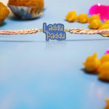 Load image into Gallery viewer, Laddu Paddu Metal Rakhi - Tinyminymo
