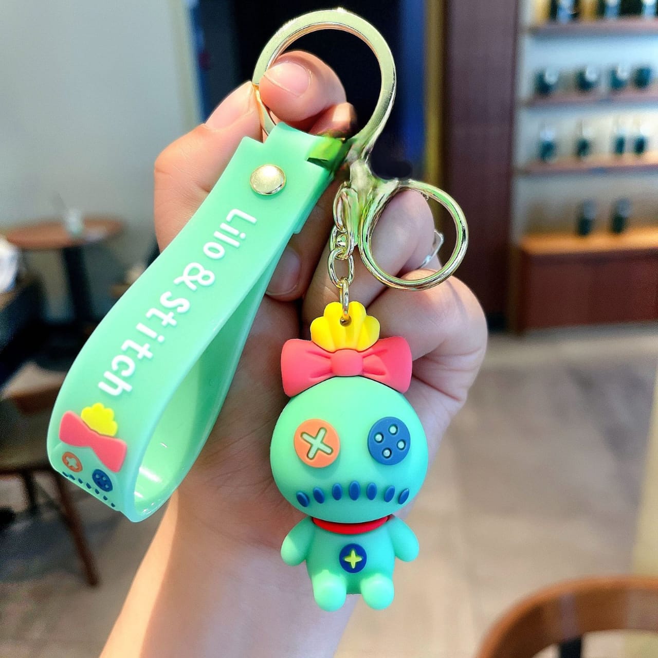 Cute 3D Lilo and Stitch Keychain Online