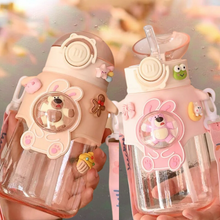 Load image into Gallery viewer, Lucky Bear Kawaii Sipper Bottle - Tinyminymo
