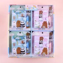 Load image into Gallery viewer, Mini Diary with Pen - We Bare Bear - Tinyminymo
