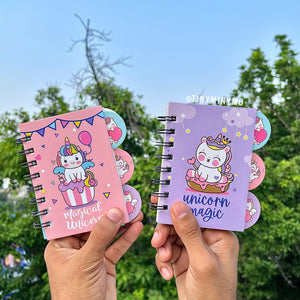 Mini Unicorn Spiral Diary - Tinyminymo