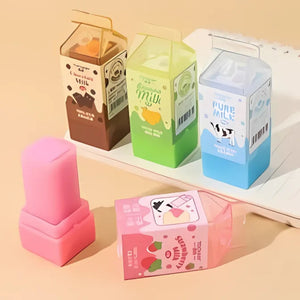 Packaged Milk Kawaii Eraser - Tinyminymo