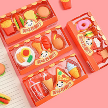 Load image into Gallery viewer, Panda Fast Food Erasers - Set of 4 -Tinyminymo
