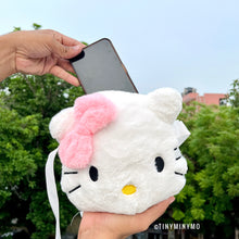 Load image into Gallery viewer, Plush Hello Kitty Sling Bag - Tinyminymo
