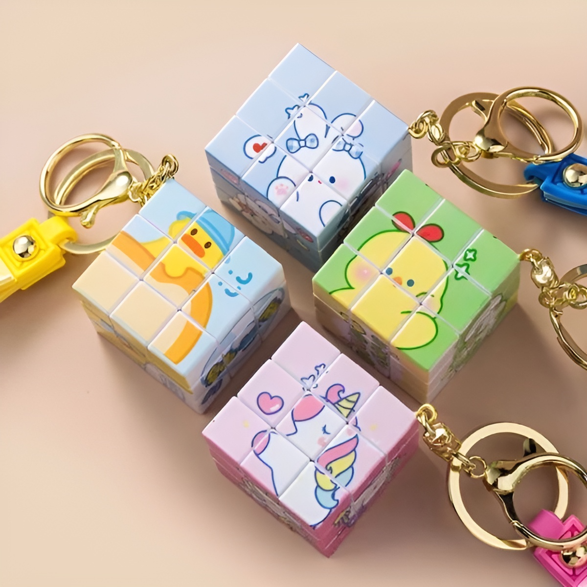 Rubik Cube Kawaii 3D Keychain Online