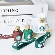 Load image into Gallery viewer, Starbucks Bear Cup 3D Keychain - Tinyminymo
