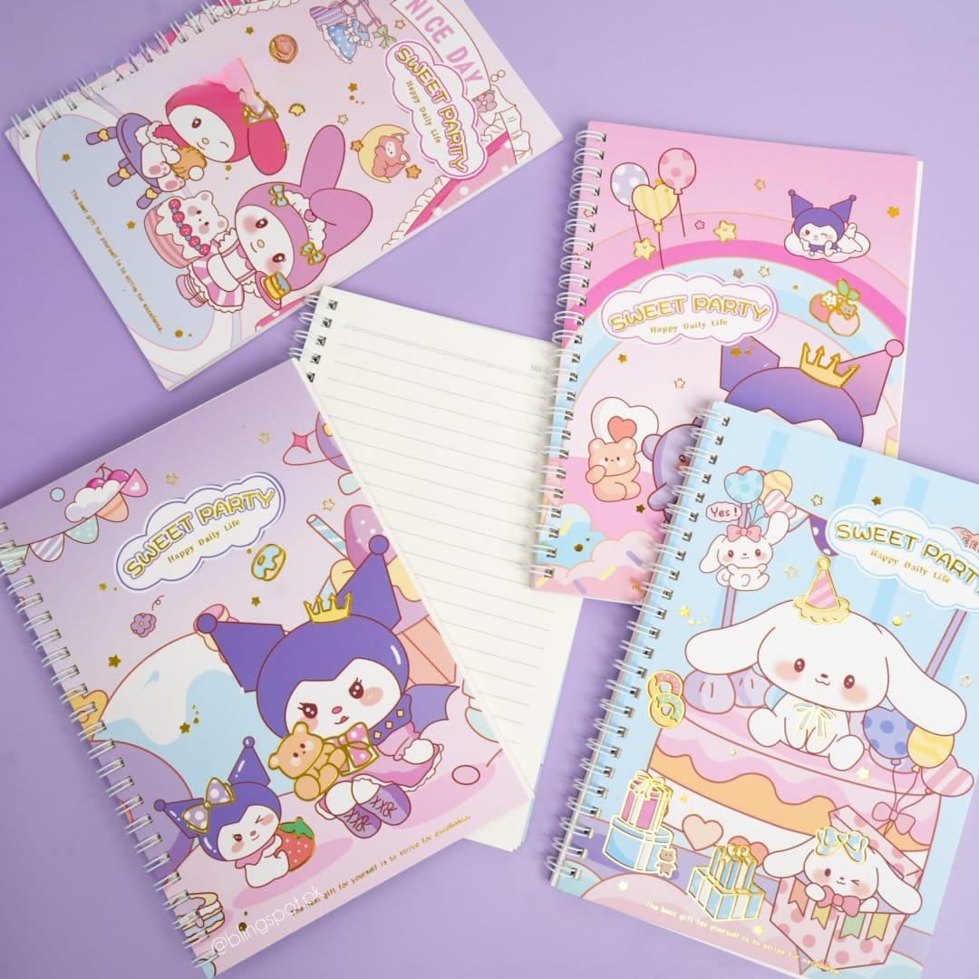 Sweet Party Sanrio Spiral Notebook | Tinyminymo