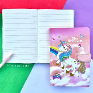 Unicorn Notebook with Snap Lock - Tinyminymo