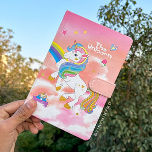 Unicorn Notebook with Snap Lock - Tinyminymo