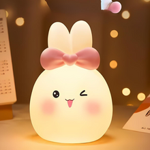 Load image into Gallery viewer, Winking Bunny Silicone Night Light - Tinyminymo
