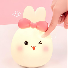 Load image into Gallery viewer, Winking Bunny Silicone Night Light - Tinyminymo
