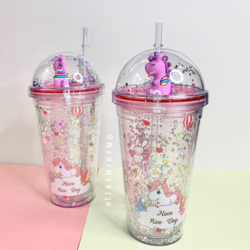 Sipper for Girls (Pink Bunny Bottle) - MyCuteStickons