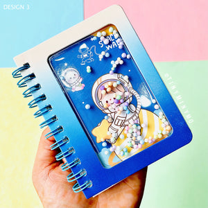 Confetti Filled Astronaut Mini Spiral Diary - Tinyminymo