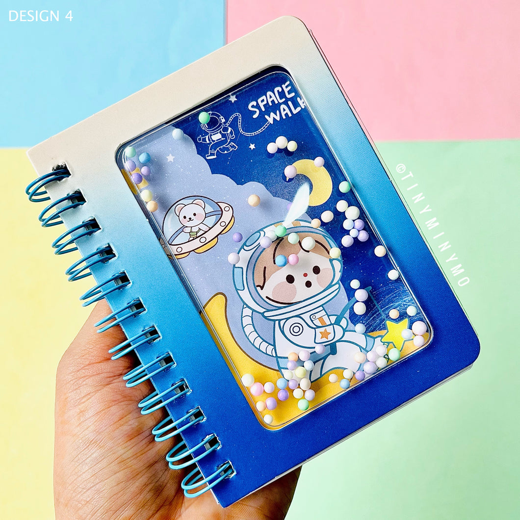 Confetti Filled Astronaut Mini Spiral Diary - Tinyminymo