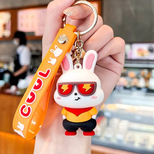 Cool Bunny 3D Keychain - Tinyminymo