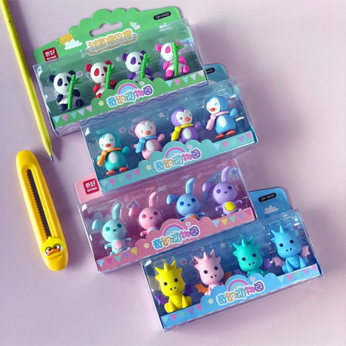 Cute Animal Erasers - Set of 4 - Tinyminymo