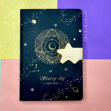 Load image into Gallery viewer, Kawaii Starry Sky Black Page Notebook - Tinyminymo
