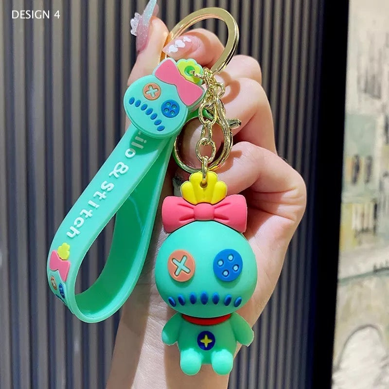 Cute 3D Lilo and Stitch Keychain Online